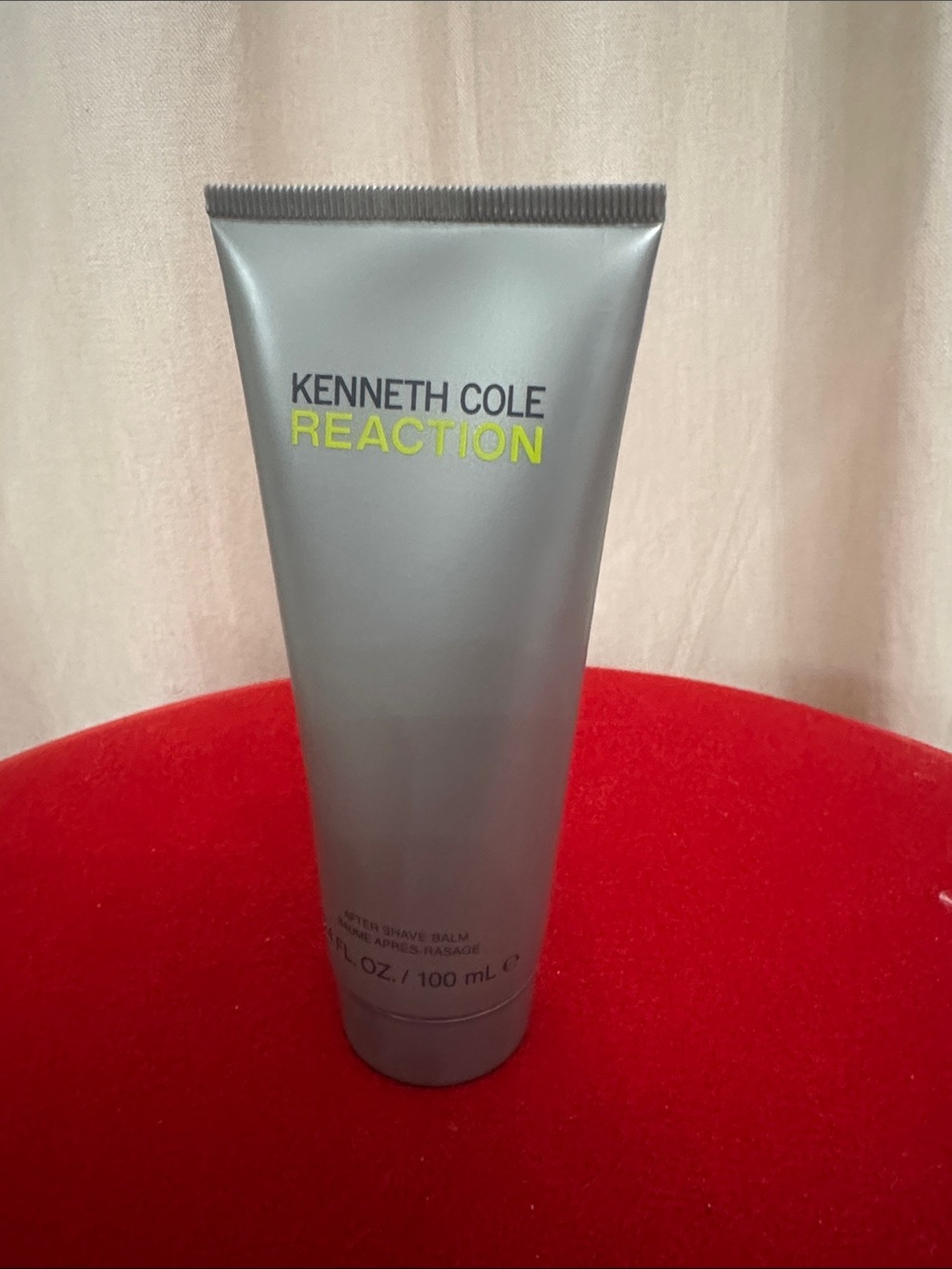Kenneth Cole Reaction Aftershave Balm - Silver with Neon Yellow Logo